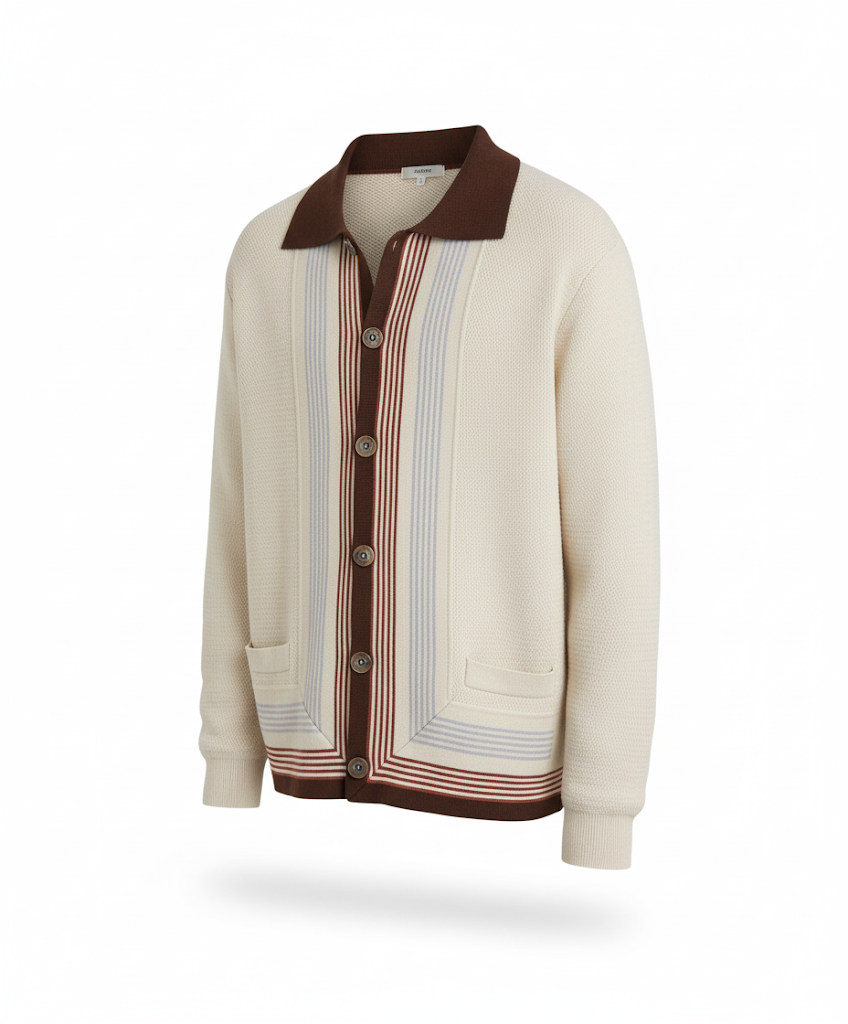 Retro Button-Front Cardigan