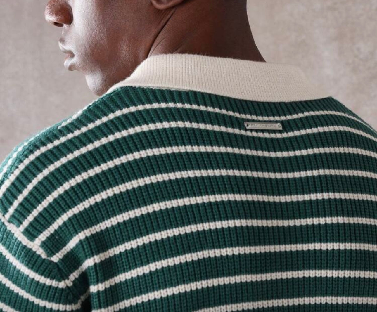Classic Striped Knitted Polo Shirt