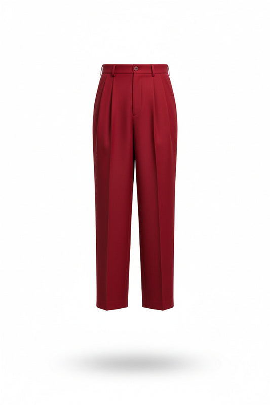 Pleated High-Waisted Trousers