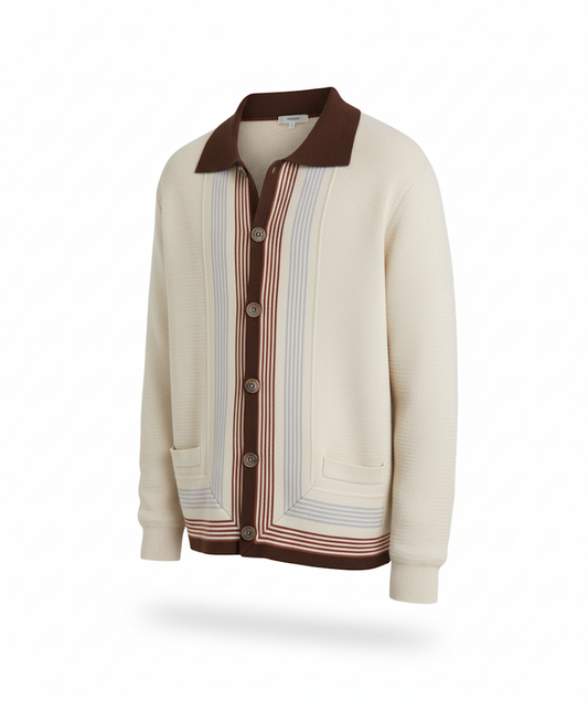 Retro Button-Front Cardigan