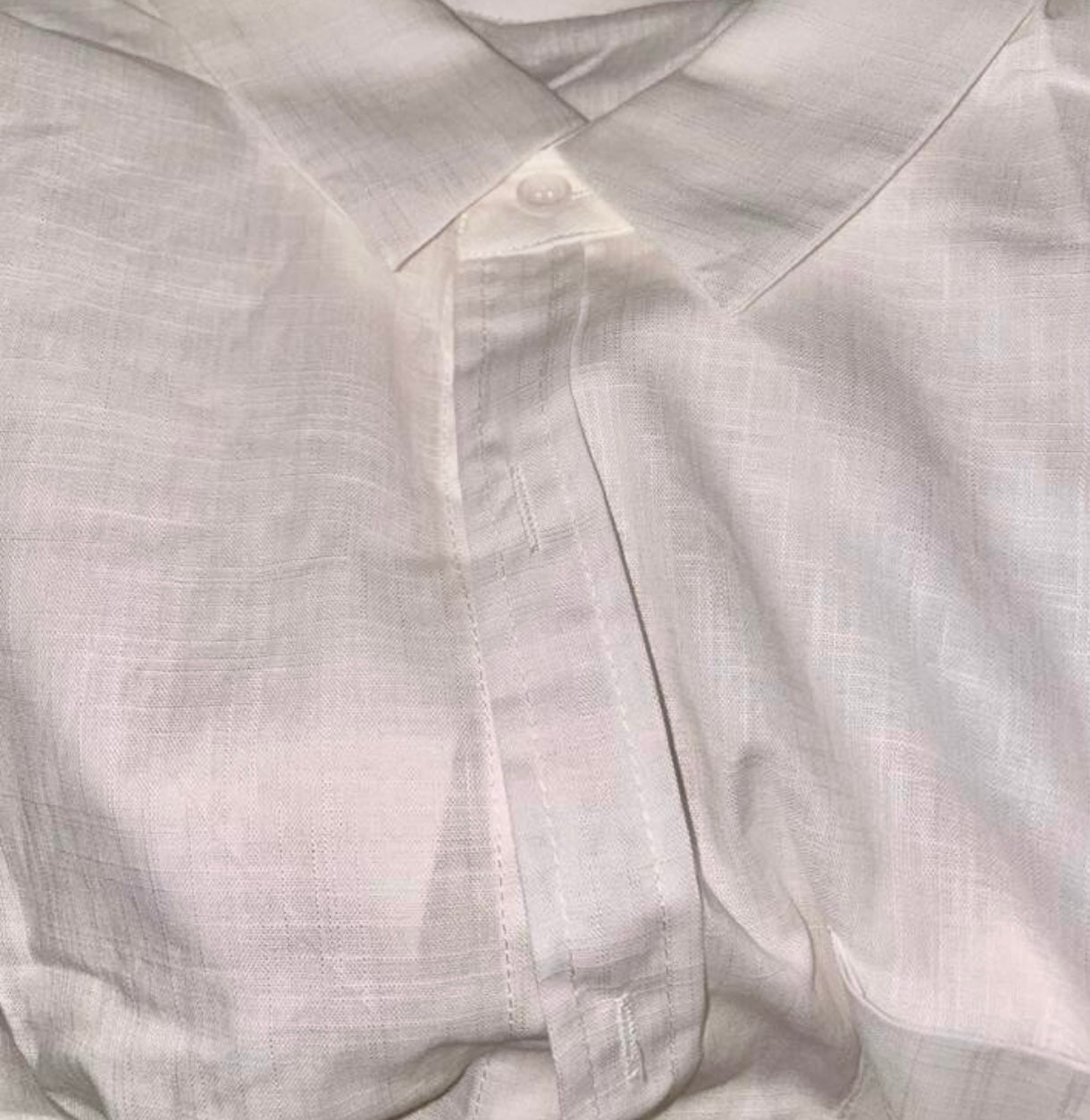 White Cotton Button-Up Shirt