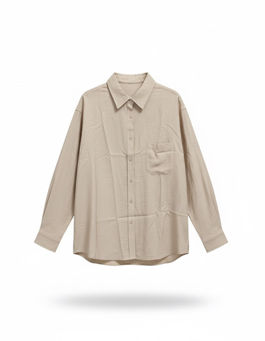 Oversized Collared Shirt with Pocket