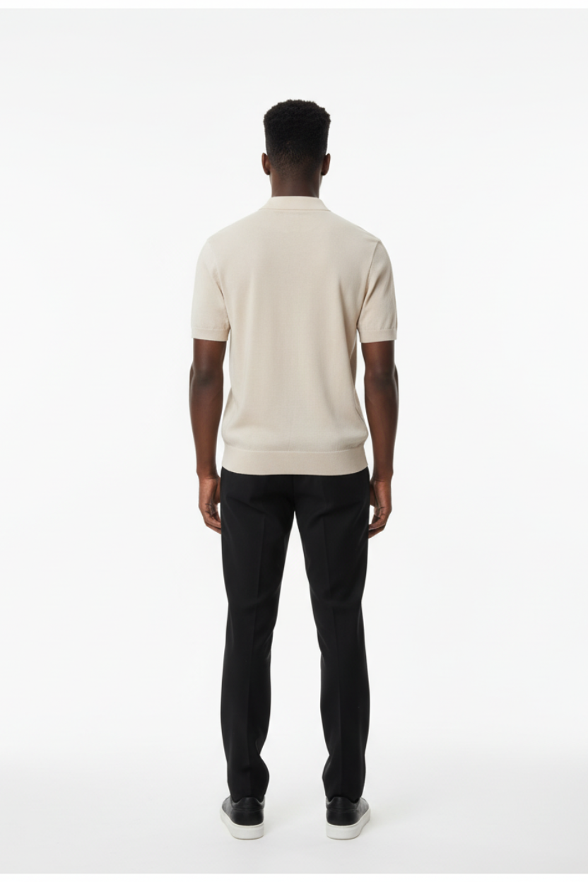 Preppy Style Knit Polo