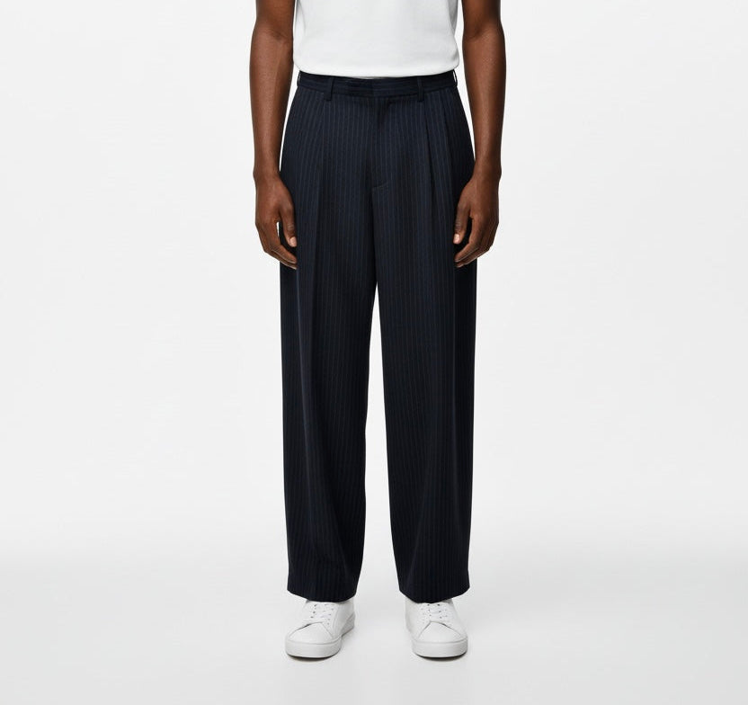 Oversized Tapered Pinstripe Pants